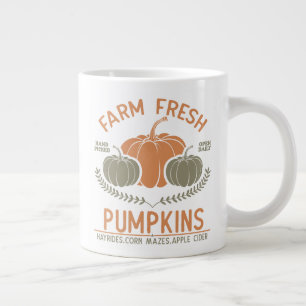 Fresh Pumpkins Hand Pickup Jumbo-Tasse