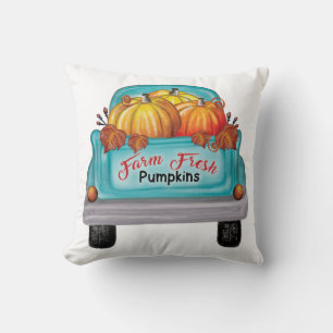 Fresh Pumpkins Vintag Truck Kissen