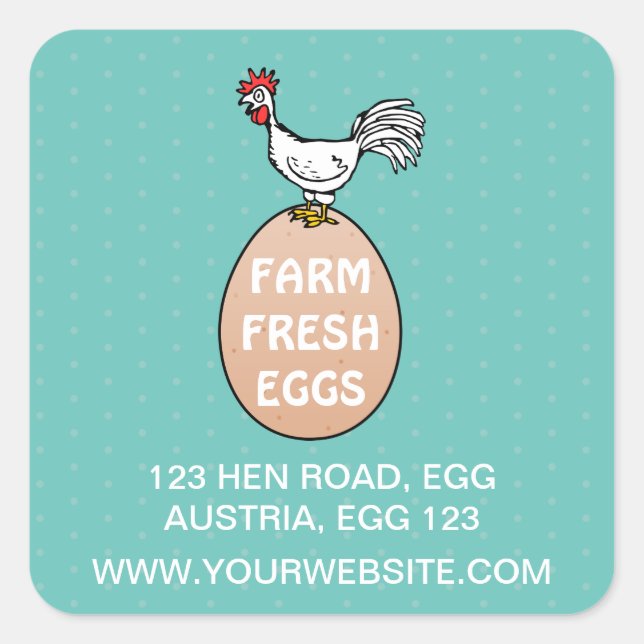 Fresh Quadratischer Aufkleber (Vorderseite)