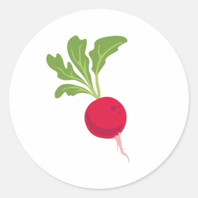 Fresh Radish Runder Aufkleber (Vorderseite)
