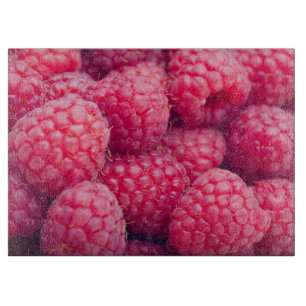 Fresh raspberries schneidebrett