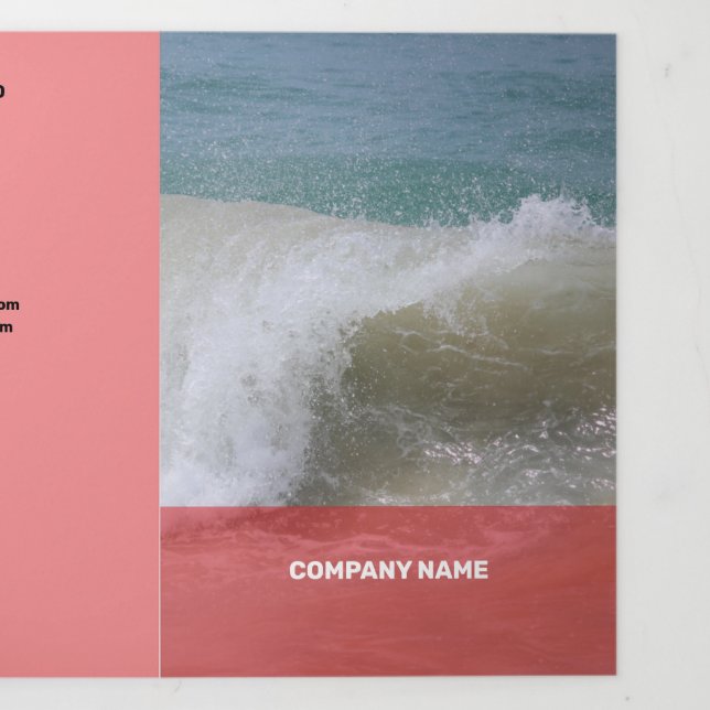Fresh Red&Pink Moderne Transparenz Dreifach Gefaltete Karte (Cover)