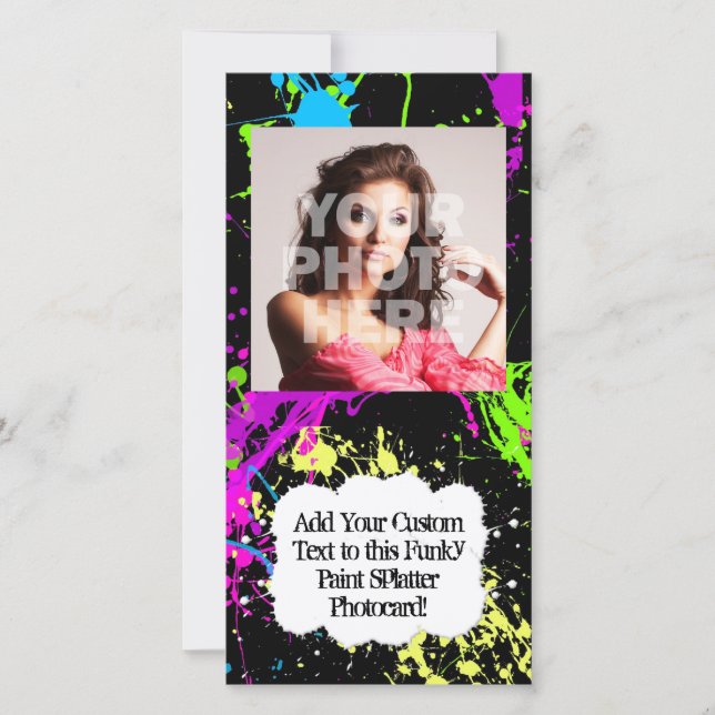 Fresh Retro Neon Paint Spritzer on Black (Vorderseite)