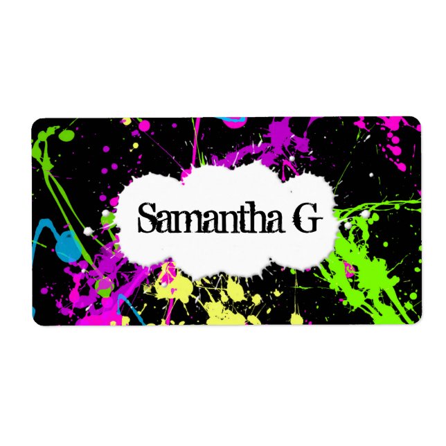 Fresh Retro Neon Paint Spritzer on Black (Vorne)