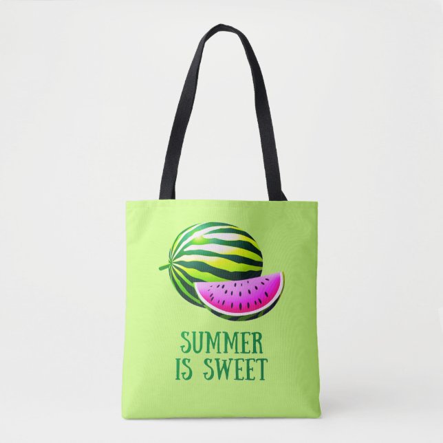 Fresh, Ripe Watermelon with Summer Vibes Tasche (Vorderseite)