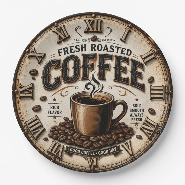 Fresh Roasted Coffee  Pappteller (Vorderseite)