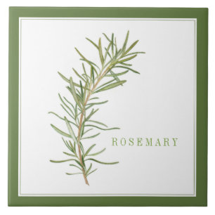 FRESH ROSEMARY 6x6 Keramik Tile (+text) Grün Fliese