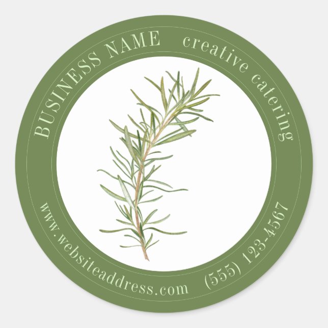 FRESH ROSEMARY Biz ID Large Round Stickers II (Vorderseite)