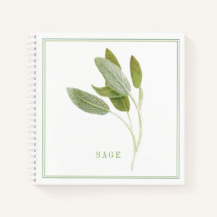 FRESH SAGE 8.5x8.5 SpiralNotebook Notizbuch