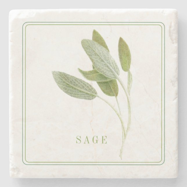 FRESH SAGE Marble Stone Untersetzer (Vorderseite)