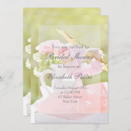 Fresh Spring Blume Bouquet Wedding Einladung