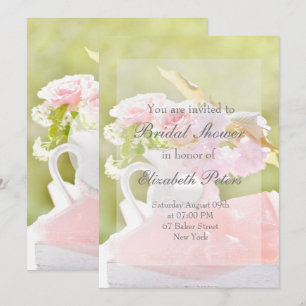Fresh Spring Blume Bouquet Wedding Einladung