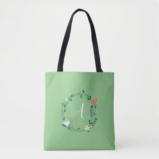 Fresh Spring Floral Garden Personalisiert Tasche (Vorderseite)