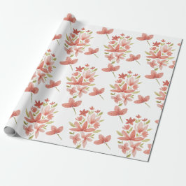 Fresh Spring Garden Wasserfarbe Handgemalt Geschenkpapier