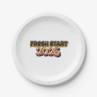 Fresh Start 2026 – Minimalist Modern Plate Design Pappteller
