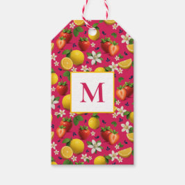 Fresh Strawberry and Lemon Pattern Geschenkanhänger