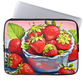 Fresh Strawberry Bowl Laptopschutzhülle