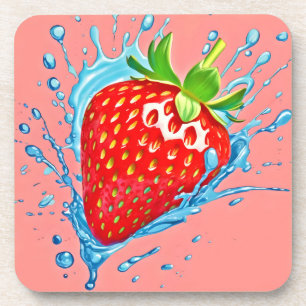 Fresh Strawberry Burst Getränkeuntersetzer