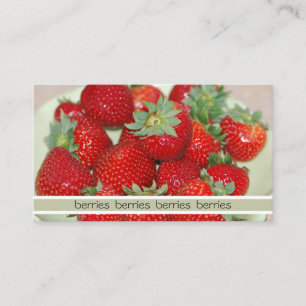 Fresh Strawberry Foto Business Card Visitenkarte