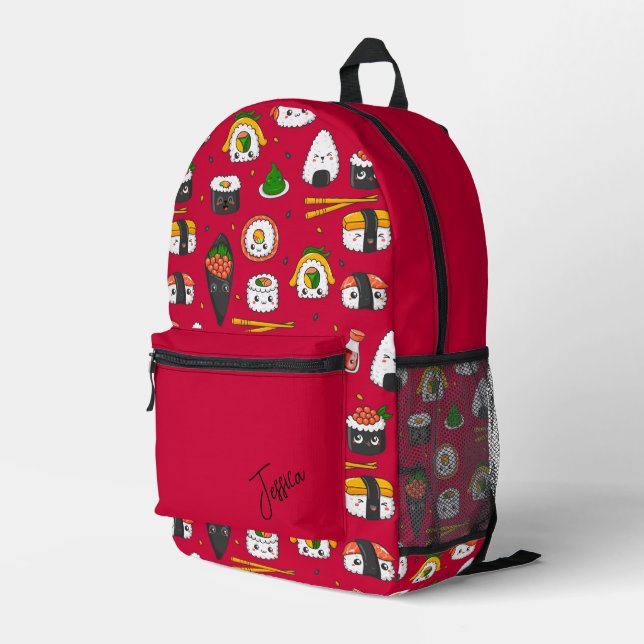 Fresh Sushi Bedruckter Rucksack (Rückseitige Ecke Rechts)