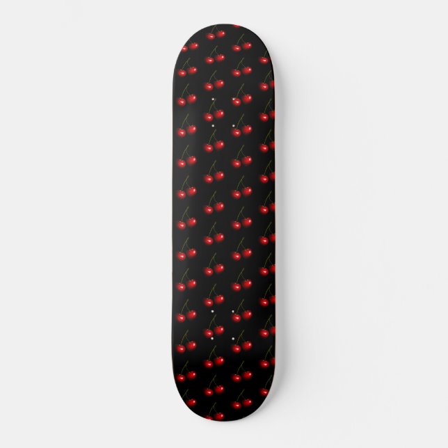 Fresh Sweet Red Cherries Skateboard (Vorderseite)