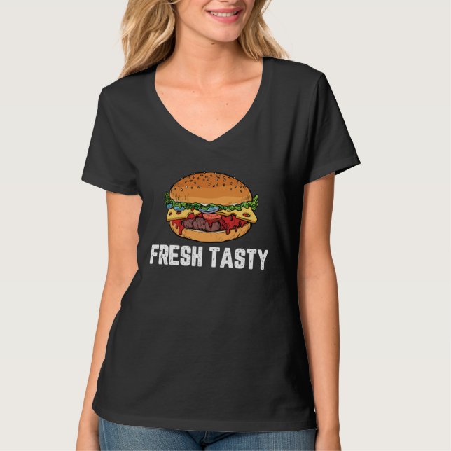 Fresh Tasty Burger    Burger T-Shirt (Vorderseite)