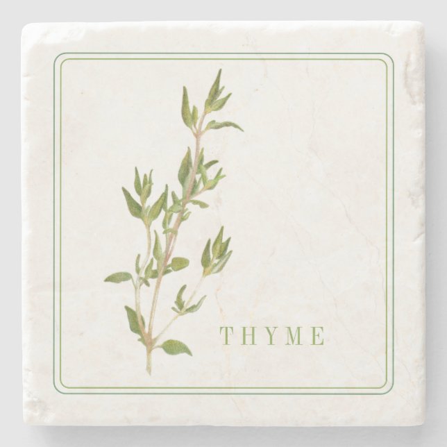 FRESH THYME Marble Stone Untersetzer (Vorderseite)