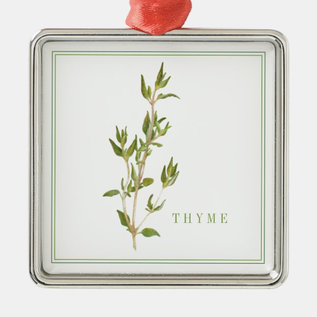 FRESH THYME Premium Square Ornament (Vorne)