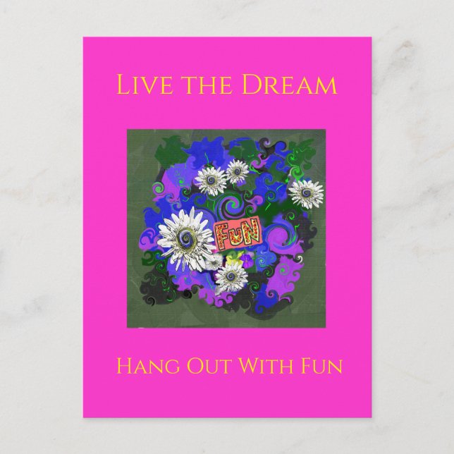 Fresh Vivid Colorful Fun Happy Postkarte (Vorderseite)