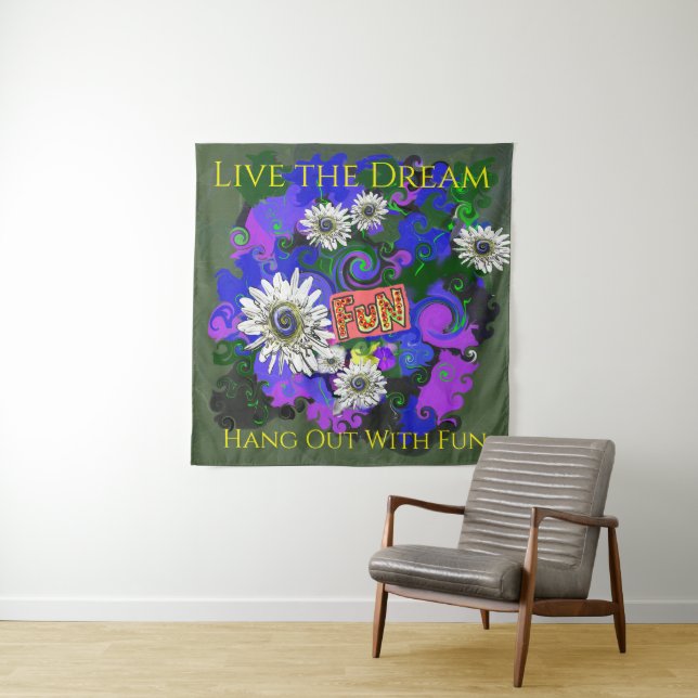 Fresh Vivid Colorful Fun Happy Wandteppich (Beispiel)