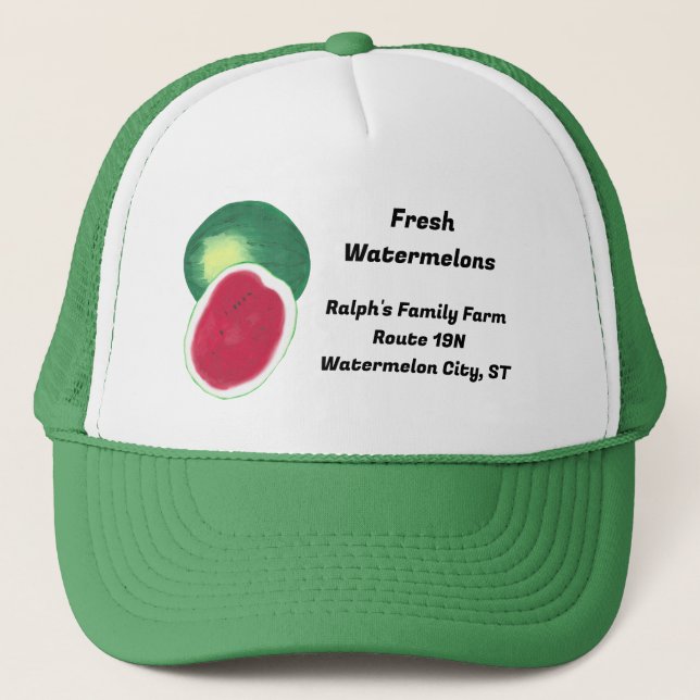 Fresh Watermelons, Custom Trucker Hats Truckerkappe (Vorderseite)
