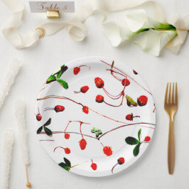 Fresh Wild Strawberries Pappteller