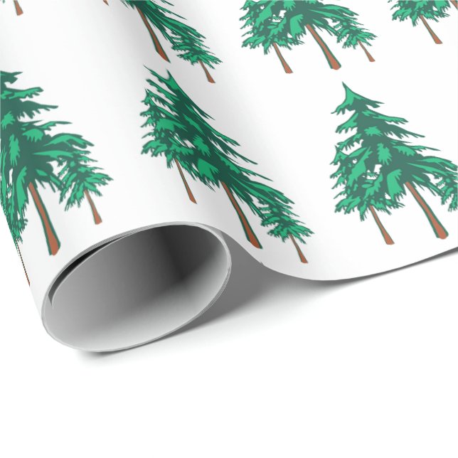 Fresh Winter Evergreens Geschenkpapier (Rolleneckpunkt)