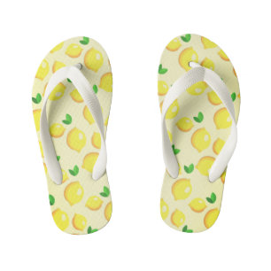 Fresh Yellow Lemons Kinderbadesandalen