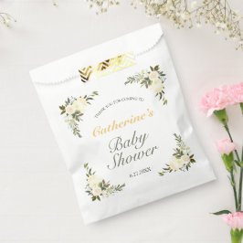 Fresh Yellow Spring Floral Baby Shower Geschenktütchen