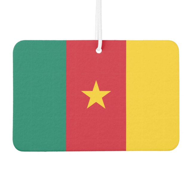 Fresheners der Autoluft mit der Flagge Kameruns Autolufterfrischer (Vorderseite)