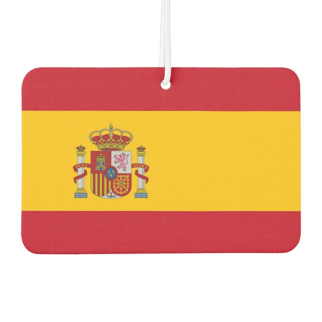 Fresheners der Autoluft mit der Flagge Spaniens Autolufterfrischer (Vorderseite)