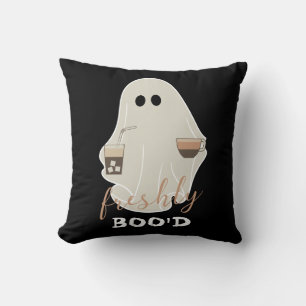 Freshly Boo'd Halloween Niedlich Ghost Schwarz Kissen
