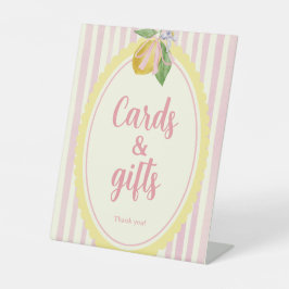 Freshly Cards & Gifts Rosa Zitronen-Party-Tischsch Sockelschild