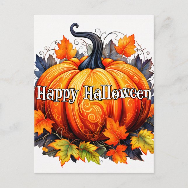 Freshly Picked Autumn Harvested Pumpkin Postkarte (Vorderseite)