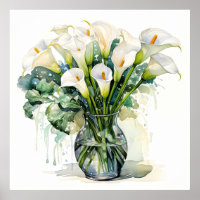 Freshly Picked Calla Lilies Illustration