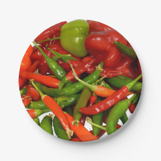 Freshly Picked Chillies Paper Plate Pappteller
