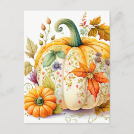 Freshly Picked Fall Harvested Pumpkin Postkarte