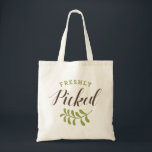 Freshly Picked Retro Typografy Tote Bag Tragetasche<br><div class="desc">Retro-Tasche mit Retro-Typografie. Freshly Picked Retro Typografy Tote Bag</div>