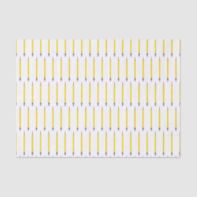 Freshly Sharpenly Yellow Pencil Pattern Seidenpapier (Vorderseite)