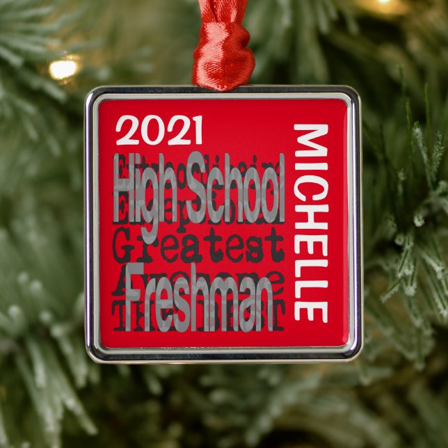 Freshman Extraordinaire CUSTOM Ornament Aus Metall (Baum)