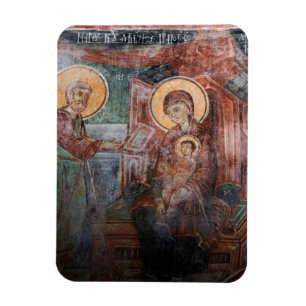Fresken aus der serbischen Kirche des 14. Jahrhund Magnet