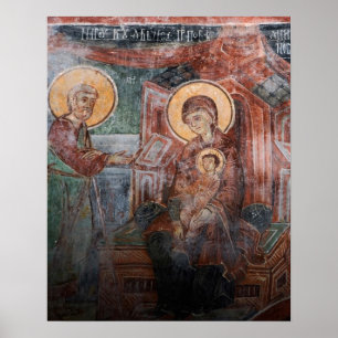 Fresken aus der serbischen Kirche des 14. Jahrhund Poster