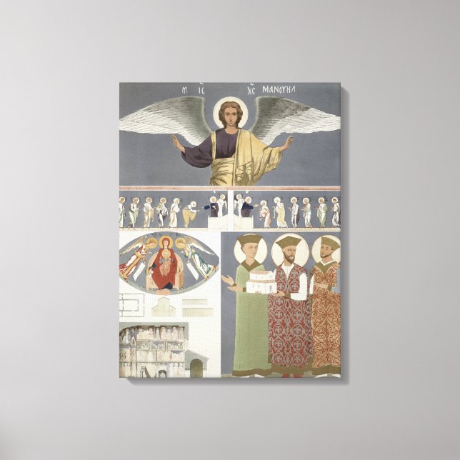 Fresken der orthodoxen Kirche Nekrssi in der Nähe Leinwanddruck (Vorderseite)
