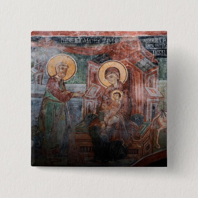 Fresken der serbischen Kirche aus dem 14. Jahrhund Button (Vorderseite)